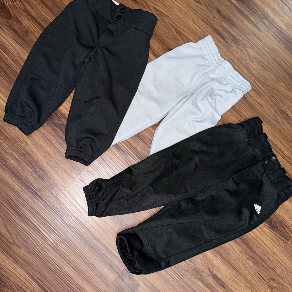 Adidas Kids Black Athletic Baseball Pants